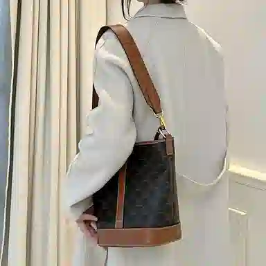 CELINE Triomphe Shoulder Strap Brown