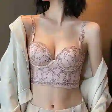 内在密码 纯色蕾丝小胸聚拢防下垂收副乳胸罩无钢圈文胸