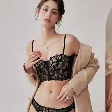 内在密码 纯色超薄塑形蕾丝内衣内裤套装 女款 礼盒装