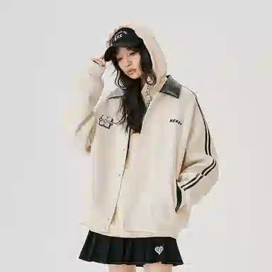 NERDY FW22 Beige Baseball Jacket