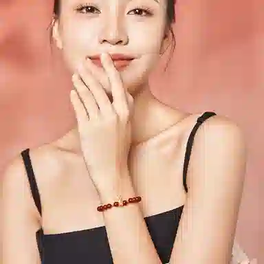 周六福 黄金转运珠 祥云本命年生肖 如意兔红绳红玛瑙 足金 按克计价 手串 女款