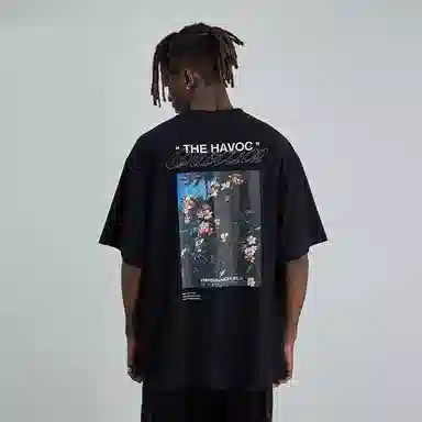 HARSH AND CRUEL Retro Street Print T-Shirt White