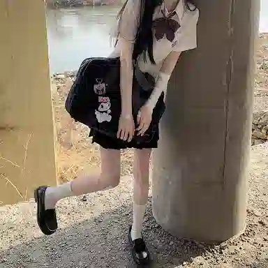 东鲸岁时记 刺绣印花单排多扣直筒短袖 樱川衬衫 女款