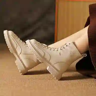 Dickies Fashion Retro Martin Boots Beige