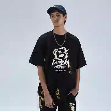 LAMLICKA Black T-Shirt