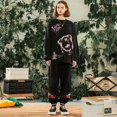LAMLICKA Panda Print Sweatshirt