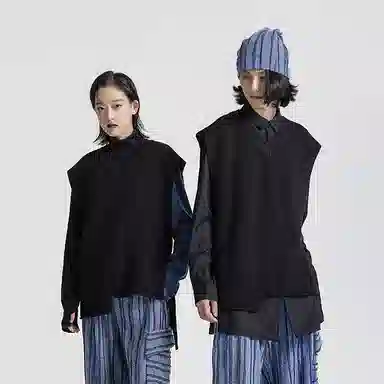 Huànxiàngzhě V-Neck Vest Black