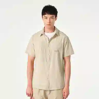 探路者 纯色亲肤透气干爽弹力衬衫 男款
