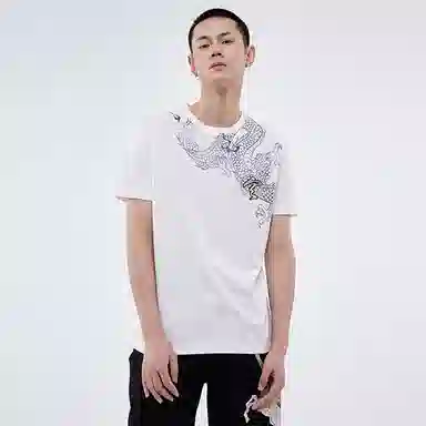 Oniarai Blue Dragon Embroidery T-Shirt