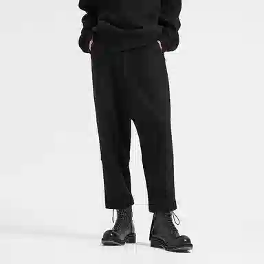 Huànxiàngzhě Black Straight-Leg Pants