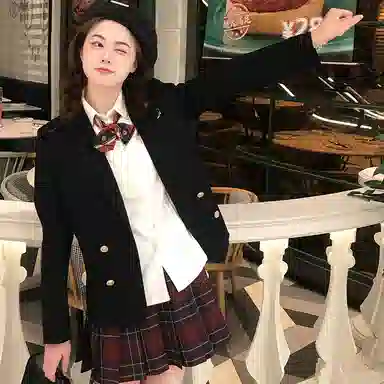 东鲸岁时记 带徽章双排扣西装 女款