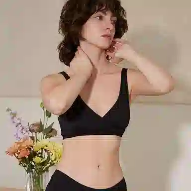 弗利少女 超薄无钢圈舒适女文胸 黑色