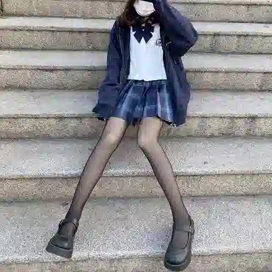 东鲸岁时记 格子高腰百褶短款制服裙装 津岚女高