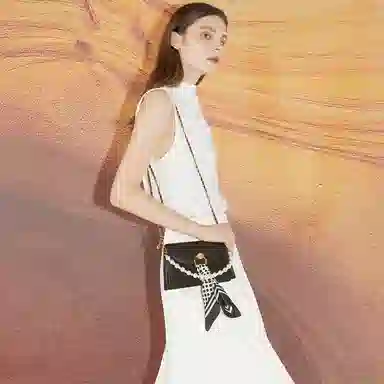 Charles & Keith Scarf Detail Small Bag Green