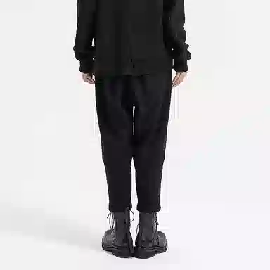 Huànxiàngzhě Black Straight-Leg Pants