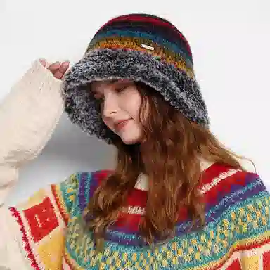 KENMONT Rainbow Knit Hat