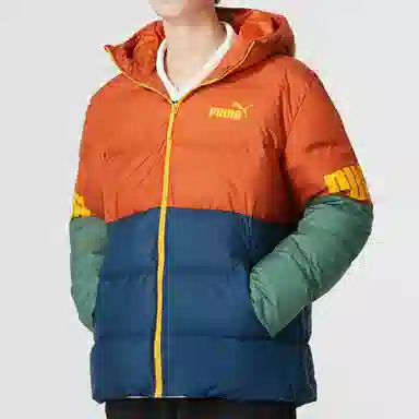PUMA Power Hooded Down Puffer Orange