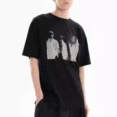 Phantom Character Print T-Shirt Black