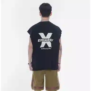 ED HARDY X Tiger Rhinestone Tank Top