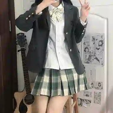 东鲸岁时记 纯色翻领单排扣长袖 紫川附中衬衫 女款