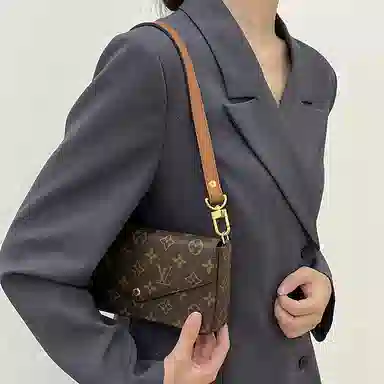 奢护匠心坊 三合一腋下麻将包短肩带替换手拎腋下肩带手提改造带子单买配件包带 超纤 包带 女款 棕色/粉色/黑色