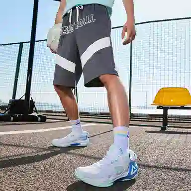 匹克 篮球文化系列 针织宽松运动篮球短裤 男款 暗灰