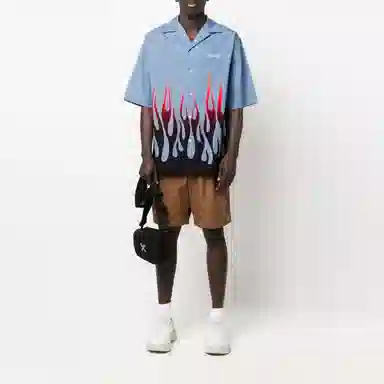 KENZO FW22 Flame Print Short Sleeve Shirt