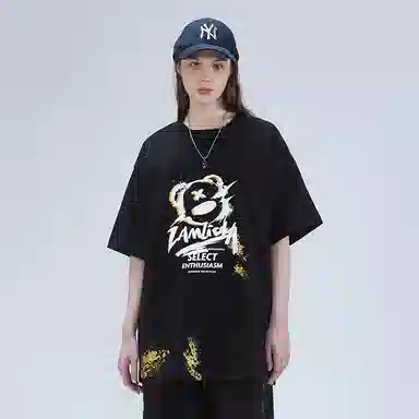 LAMLICKA Black T-Shirt