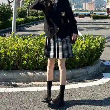 东鲸岁时记 纯色双排扣长袖西装外套 女款