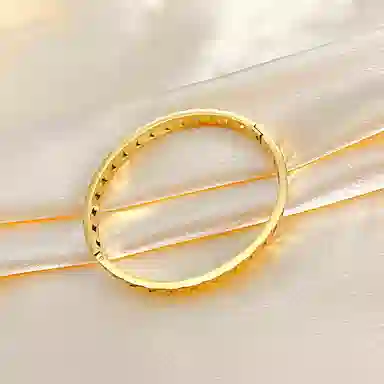 肯默复古镂空手镯 精美手饰  钛钢素圈  女款 金色/银色/玫瑰金 礼盒包装