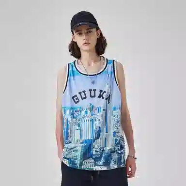Guuka Basketball Sleeveless Vest Blue