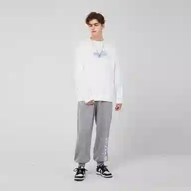 LAMLICKA x Nasapanda Retro Crewneck Sweatshirt White