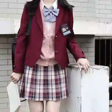 东鲸岁时记 高腰格子百褶半身裙 女款