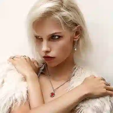 ROCK&RIDE Red Crystal Rose Pendant