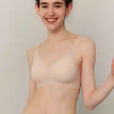 弗利少女 纯色果冻胶软支撑无痕内衣小胸有型无钢圈文胸 女款