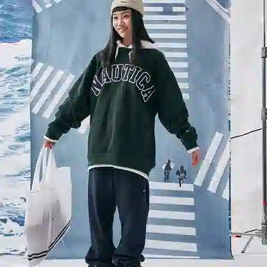nautica white sail Logo