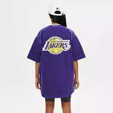 STARTER x NBA Lakers V-Neck Baseball Jersey Purple
