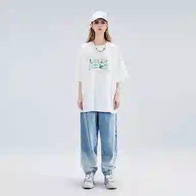 LAMLICKA Denim Joggers Blue