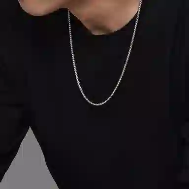 IDEAGEMER Half Moon Box Necklace