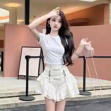 Three Quarters Logo T-Shirt White