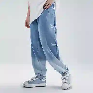 LAMLICKA Denim Joggers Blue
