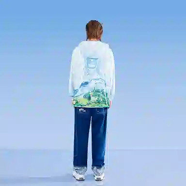 LAMLICKA Hooded Sunscreen Jacket Blue