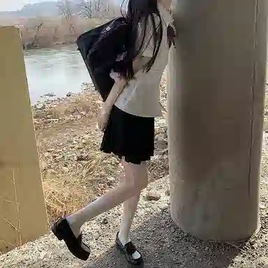 东鲸岁时记 刺绣印花单排多扣直筒短袖 樱川衬衫 女款