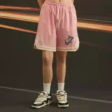 SUPEREALLY Retro Star Stripe Basketball Shorts