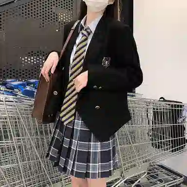 东鲸岁时记 纯色双排扣长袖西装外套 女款