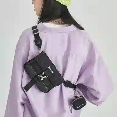 萝拉原创 出游记系列工装潮酷街头 腰包胸包斜挎包 男女同款情侣款 多色