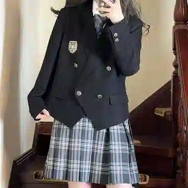 东鲸岁时记 纯色双排扣长袖西装外套 女款