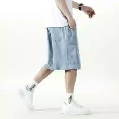 FIDO DIDO Retro Checkered Denim Shorts