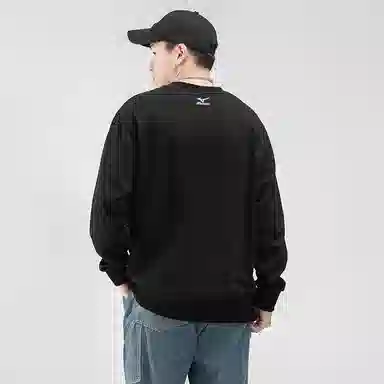 Mizuno Retro Logo Pullover Hoodie Black