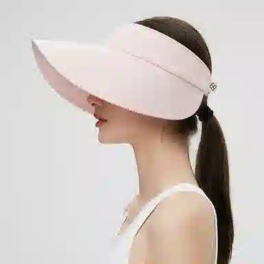 玖慕 大檐防晒全方位防紫外线遮脸开车空顶遮阳 聚酯纤维 防晒帽 女款